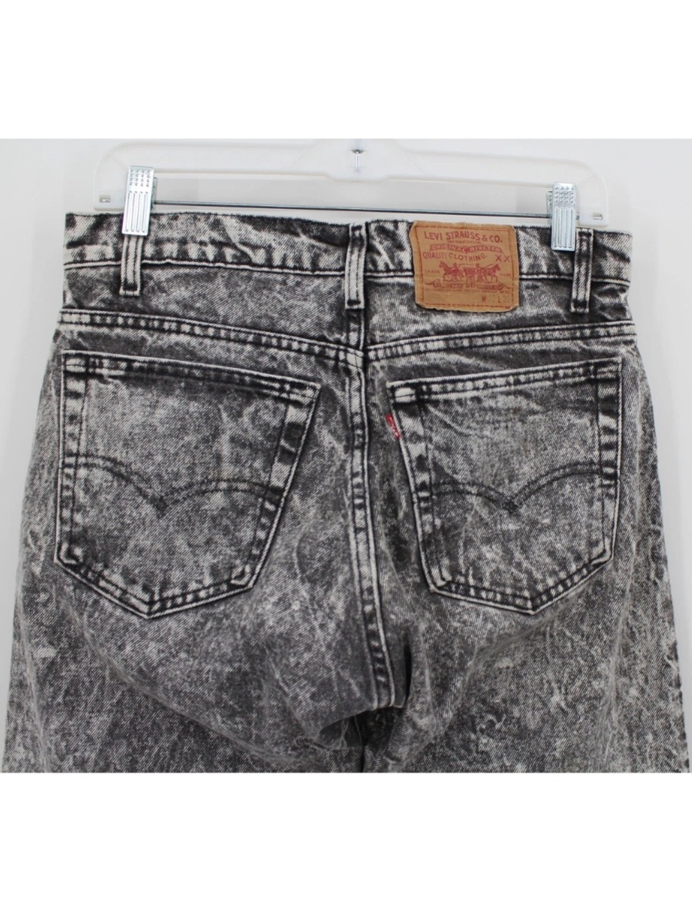 Men's Acid-Wash Grey 505 Vintage 80’s Levi Jeans - Picture 4 of 7